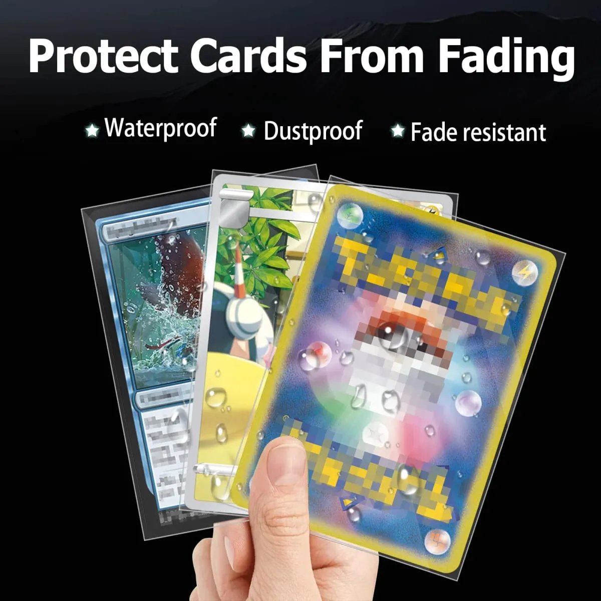 200 PCS Inner Card Sleeves Perfect Fit MTG/YGO Game Cards Sports Cards Football Cards Inner Card Sleeves Is Smooth And Tough