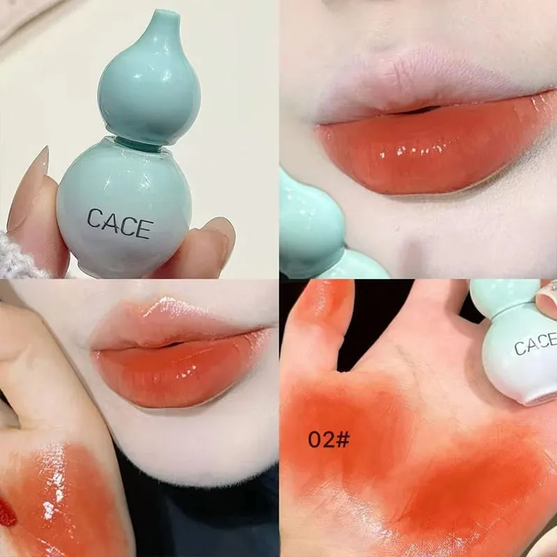 Mini Gourd Design Lip Glaze 3 Χρωμάτων Σετ Μακιγιάζ Διαρκείας Ενυδατικό Water Glass Lipgloss Tint Hydrating Lip Stain Cosmetic