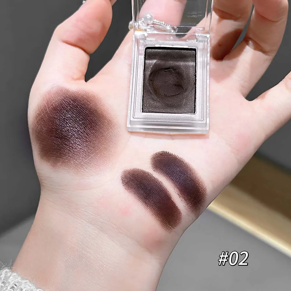 Dark Red Brown Monochrome Eyeshadow Cream Mashed Potato Natural Smudge-Resistant Non-Drying Matte Eye Shadow Waterproof Eyeliner