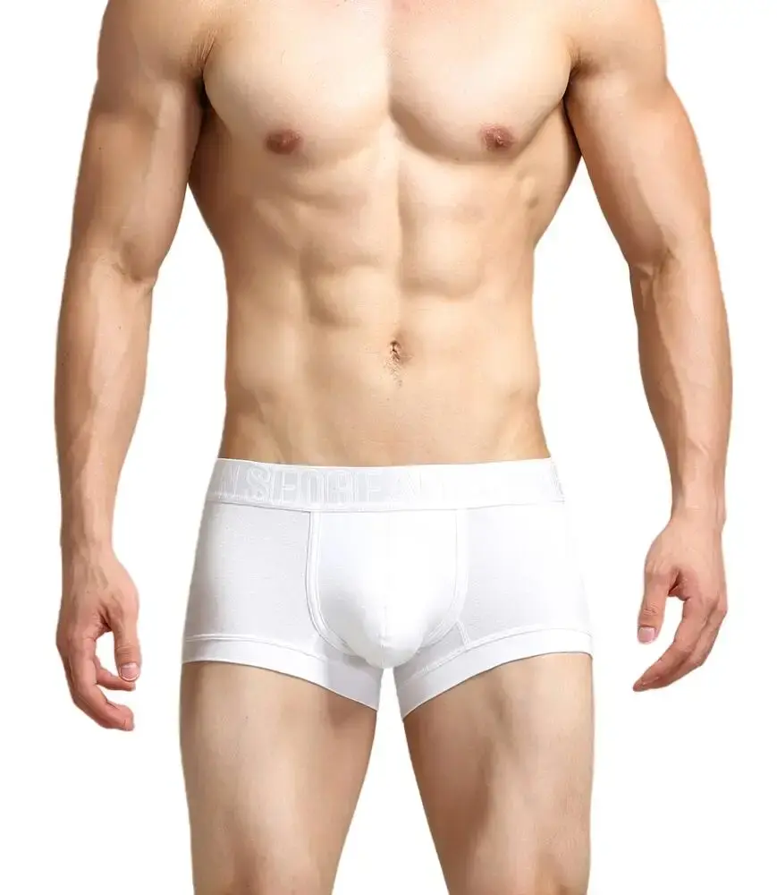 Men's Breathable Cotton Boxer Shorts U-Convex Pouch Low-Waist Soft Stretch Underwear for Daily Casual & Intimate Wear
