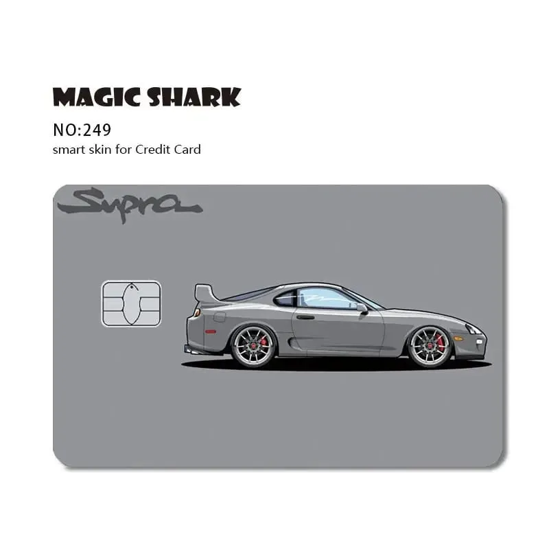 Magic Shark Dog Meme Hunter Stanks 3M מט PVC קדמי מדבקה כיסוי עור לכרטיס אשראי בנקאי