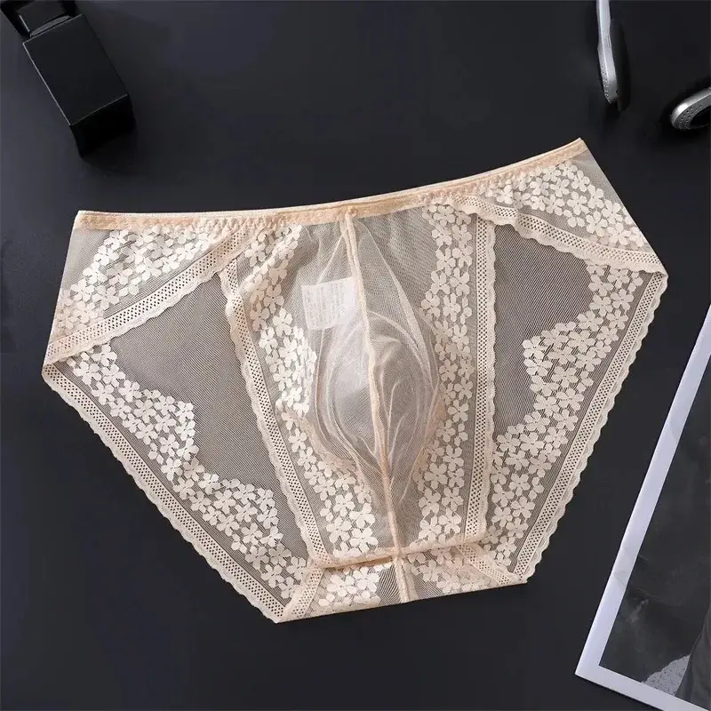 Lace Men's Underwear Ice Silk Calzoncillos Hombre 3D Convex Bag Adults 18 Plus Size Sexy Lingeries for Man Tangas Japonesa New 3256812281031515