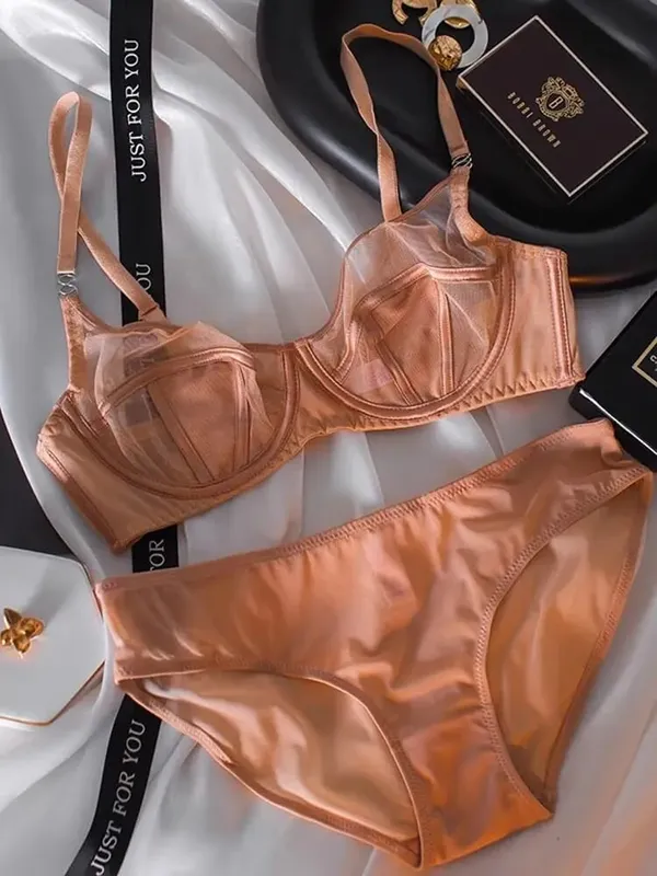 Γαλλικό Σετ σουτιέν Lace Minimizer Ultra Thin Cup Support Anti Sag Push Up Εσώρουχα για Μεγάλο Μπούστο Γυναικεία Αναπνεύσιμα Εσώρουχα 32-38AB