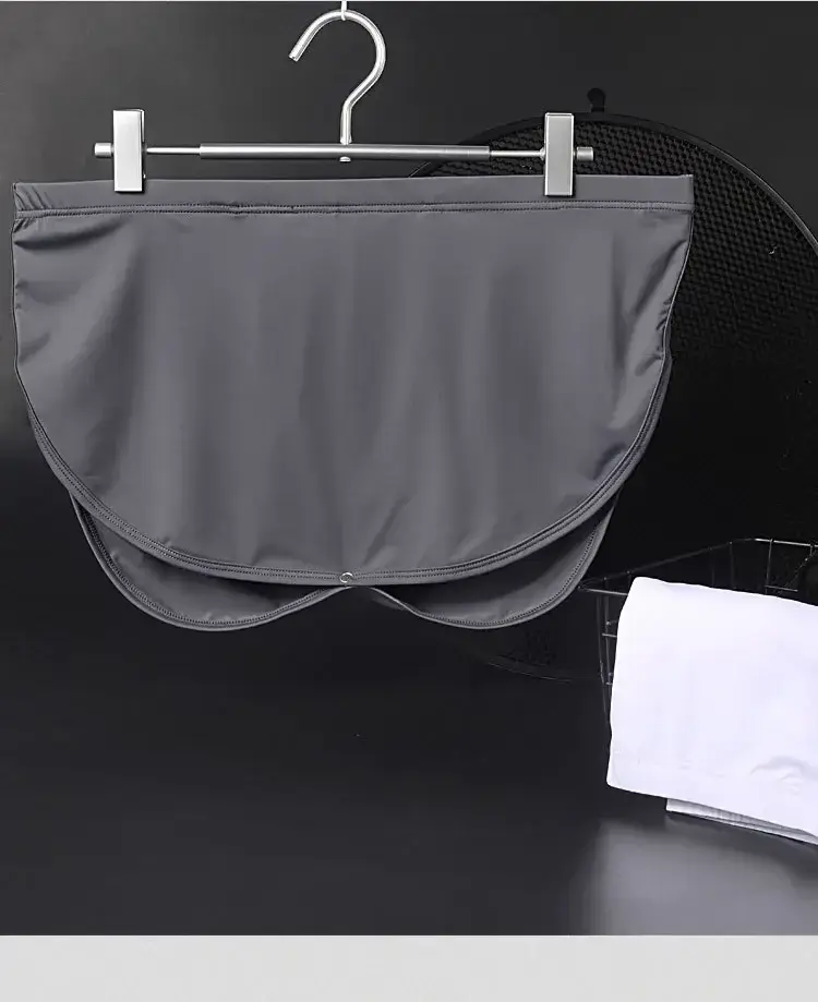 Men's Ice Silk Boxer Shorts Low Waist Breathable Underwear with Detachable Inner Lining Moisture Wicking Summer Panties
