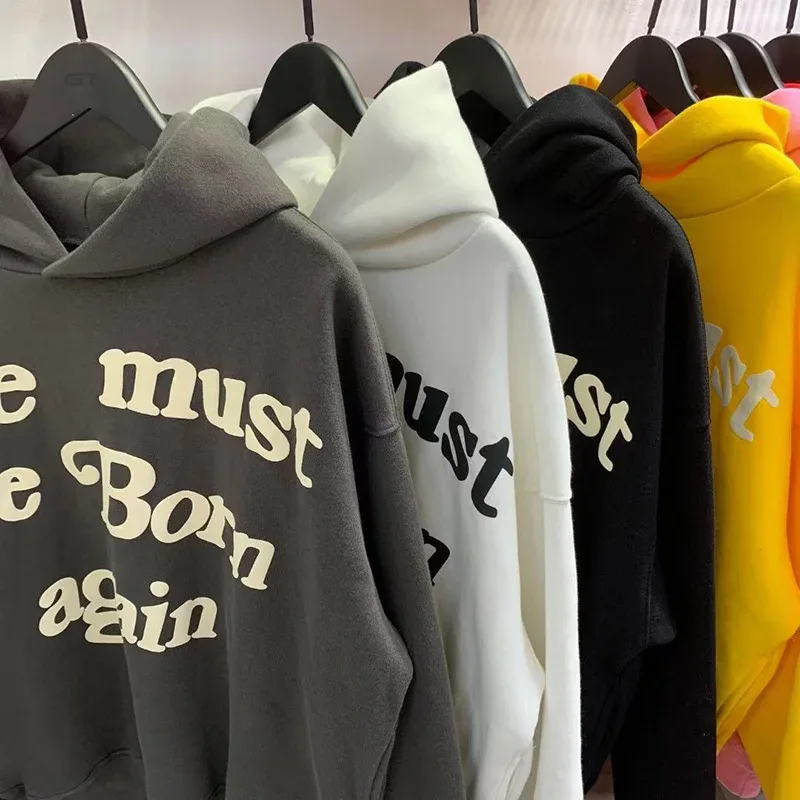 23FW Classic Foam Logo Ye Must Be Born Again Hoodie Heren Dames Beste kwaliteit Oversize Kanye West CPFM.XYZ Sweatshirts Veelkleurig