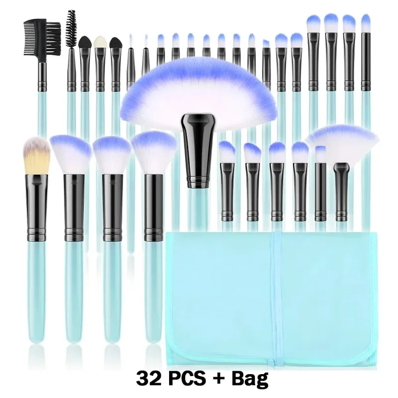 Bagong 10/32PCS Makeup Brushes Set Soft Fluffy Powder Foundation Contour Blush Concealer Eyeshadow Blending Highlighter Beauty Tool