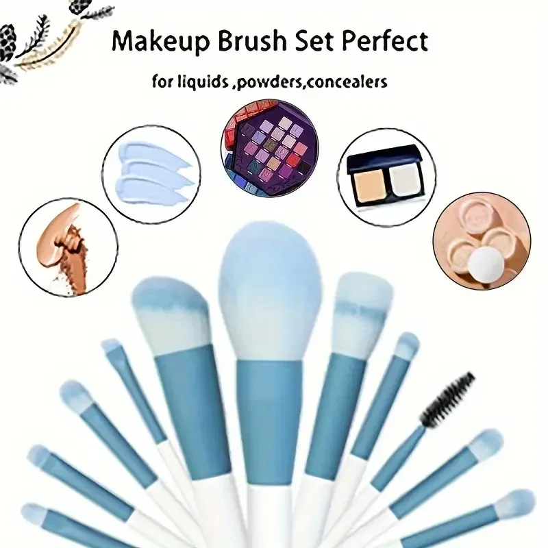 12 τμχ Σετ επαγγελματικών πινέλων μακιγιάζ Premium Synthetic Foundation Concealer Powder Eyeshadow Blush Brushes Hygienic Beauty Tools