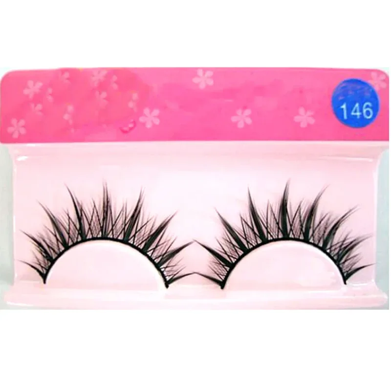 White Eyelashes Cosplay smink Natural Long Cross Strip műszempillák