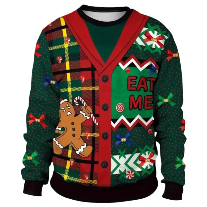 Ngộ nghĩnh Giáng Sinh Áo Len Nam Nữ Chui Đầu Xmas Áo Xấu Xí Đồ Họa Y2k Quần Tây cho Ngày Lễ Đảng Rời Quần Áo Nam