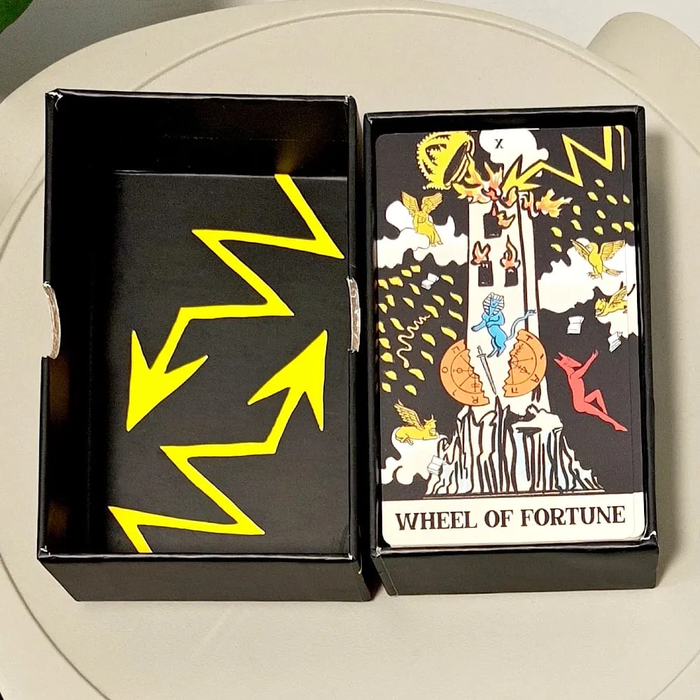 12*7cm Tower Takeover Deck Tarot in Rigid Box Μοναδικό σετ Ταρώ 79 καρτών για Μεταμόρφωση & Απελευθέρωση Διπλό ανάγλυφο