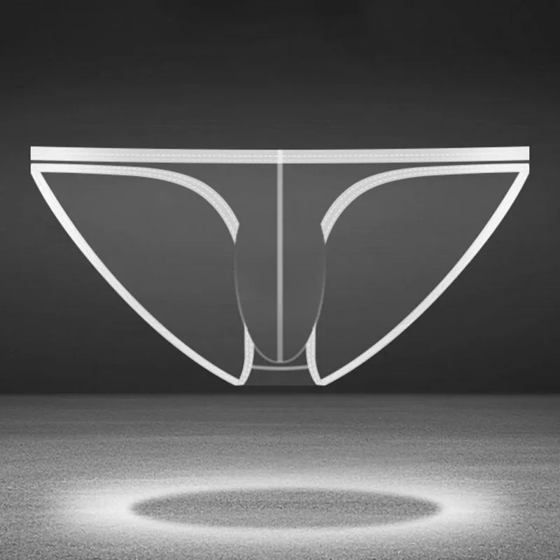 1PC Summer New Underwear Men's Ice Silk Briefs Ultra-thin Transparent Breathable Sexy Comfortable Low Waist Underpants For Men 3256809692642600