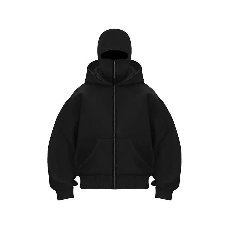 Men's and Women's Berets - Rock Style - Fall/Winter Collection - New Product - Double-Layered Hooded Sweatshirt - Zipper Jacket