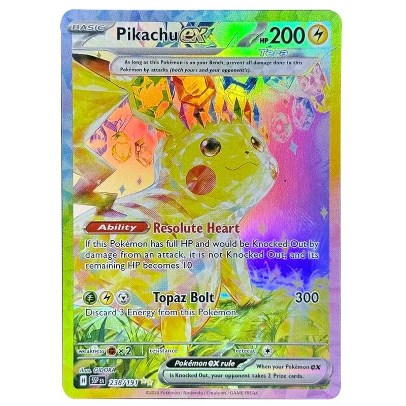PKM אנגלית כרטיס בודד מתגבר ניצוצות Latios Hydreigon Pikachu Milotic Kingdra משחקי מסחר קולקציית PTCG Proxy Toys מתנות
