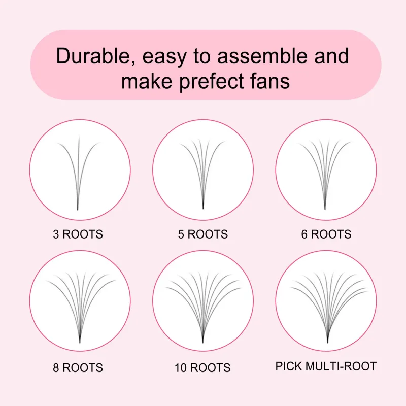 CoMango Easy Fan Lashes Extension DIY 2d/3d/4d/10d Faux Mink Blooming Eye Lash Extension 0.03/0.05/0.07 Makeup Lashes