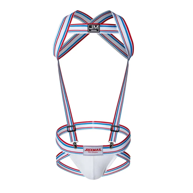 Body Harness Adjustable Elastic Band Detachable Split-type Cotton Men's Sexy Jockstrap Underwear Bodysuit Suspender Jumpsuits