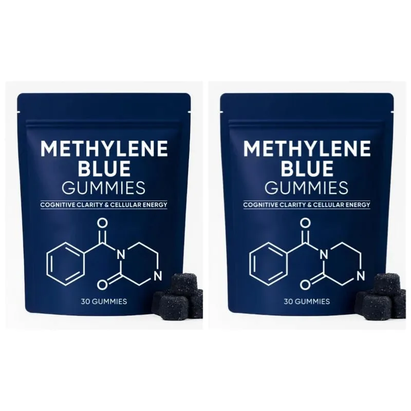 Methylene Blue Compound Gummies 5mg 30/60 Ct Blueberry Flavor para sa Sustained Energy Mental Clarity at Mood Cellular Support