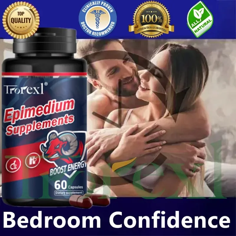 Natural Epimedium Capsules Enhance Endurance Supplement : Boost potency & Morning Power (Men's Health Secret)