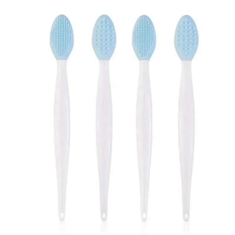Grosir 4 Buah Baru Desain Fashion Hidung Dua Sisi Alat Silikon Bibir Scrub Exfoliator Kuas Make Up Kuas Makeup Set Kuas
