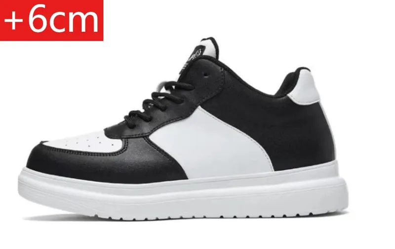 Új magasságnövelő cipő férfiaknak 10 cm-es láthatatlan liftes tornacipő fehér bőr Sport Zapatillas De Hombre nagy 46-os