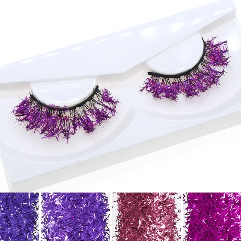 White Eyelashes Cosplay smink Natural Long Cross Strip műszempillák