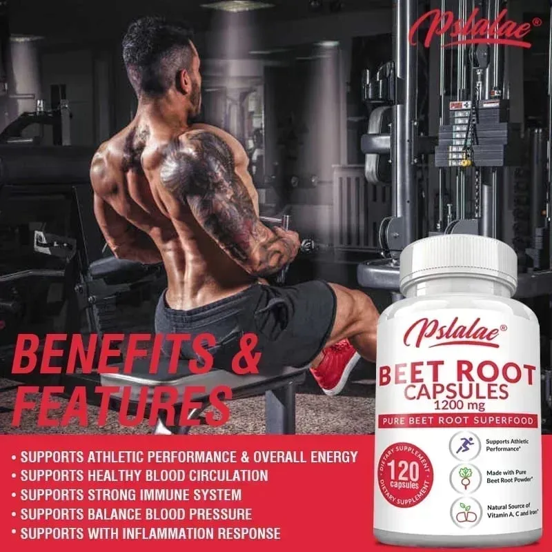 Beetroot Capsules - Helps Relieve Fatigue Promotes Heart and Cardiovascular Health Improves Human Immunity Non-GMO