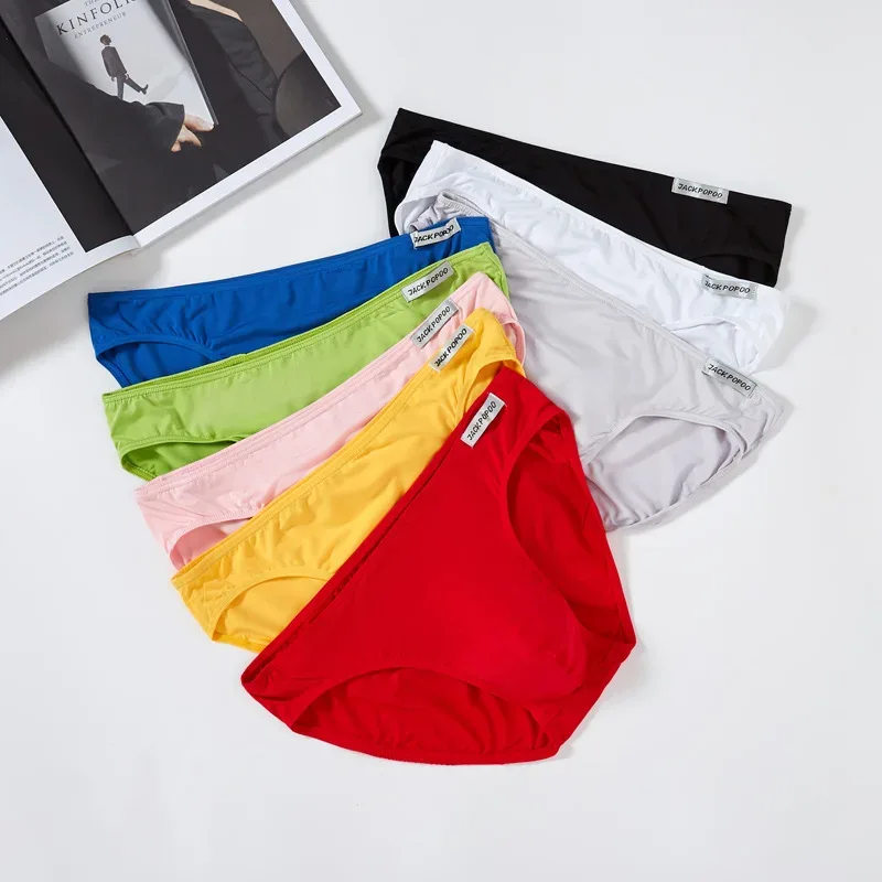 3PCS/Lot Men's Underwear Modal High Quality Soft Briefs Breathable Comfortable Youth Underpants Male Sexy U Bulge Pouch Panties