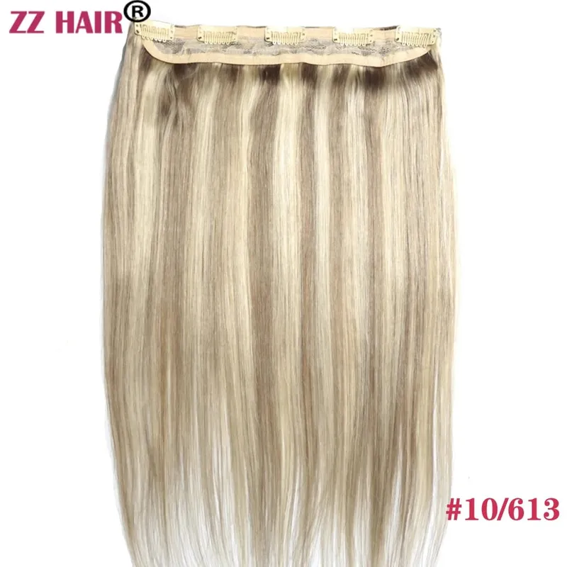 100% תוספות שיער אנושיות רמי ברזילאי 16"-24" 1 יחידות סט 100 גרם-200 גרם חתיכה אחת 5 קליפס בסטרייט טבעי