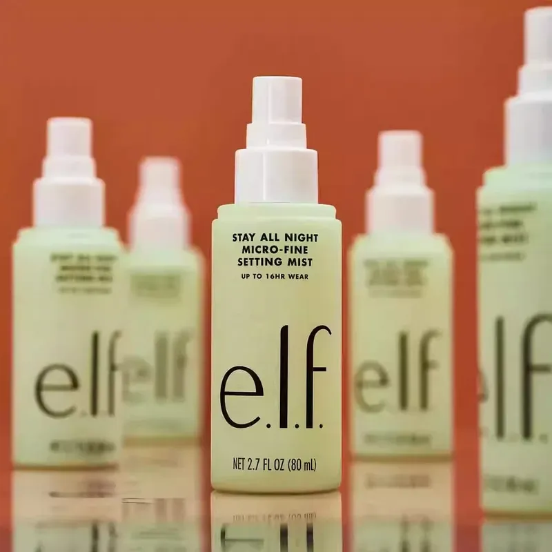 תרסיס איפור ELF איפור עמיד לאורך זמן מחזיק לחות ושליטה בשמן נושר מהיר ויוצר סרטים ומונע הדבקות של איפור