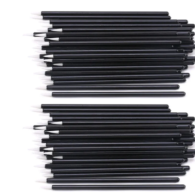 50/100 τμχ Βούρτσες Eyeliner Βούρτσες Εφαρμογής Σκιών Βλεφαρίδων Βούρτσα χειλιών για Ζωγραφική Νυχιών Εργαλείο στυλό Εργαλείο στυλό Ραβδί βλεφαρίδων ματιών
