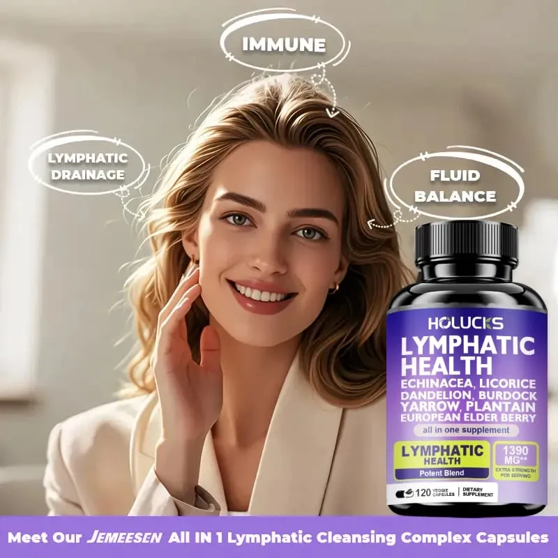 Λεμφικές Κάψουλες 1300mg Συμπλήρωμα Υποστήριξης Βοηθά Λιποοίδημα Ισορροπία Ορμονών Φυσική αποτοξίνωση για καθαρό δέρμα και ζωντάνια