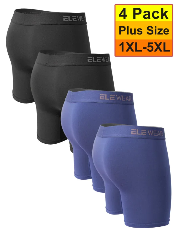 4 Pack Men Underwear With Opening Breathable Mens Boxershorts Men's Panties Underpants Plus Size 1XL-5XL Fashion Boxers Brief
