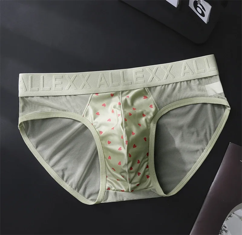 adults 18 plus cueca mesh men's underwear letter waist cuecas masculino print calzoncillos hombre 3D convex bag man lingеrie new