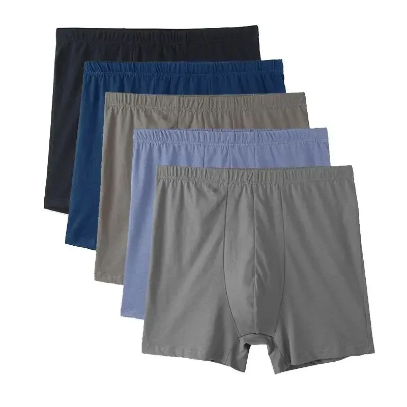 Cuecas Boxer de Algodão 8XL 10XL Respiráveis Anti Chafing Soltas para Homem 4PCS Plus Size Bulk com Elástico na Cintura