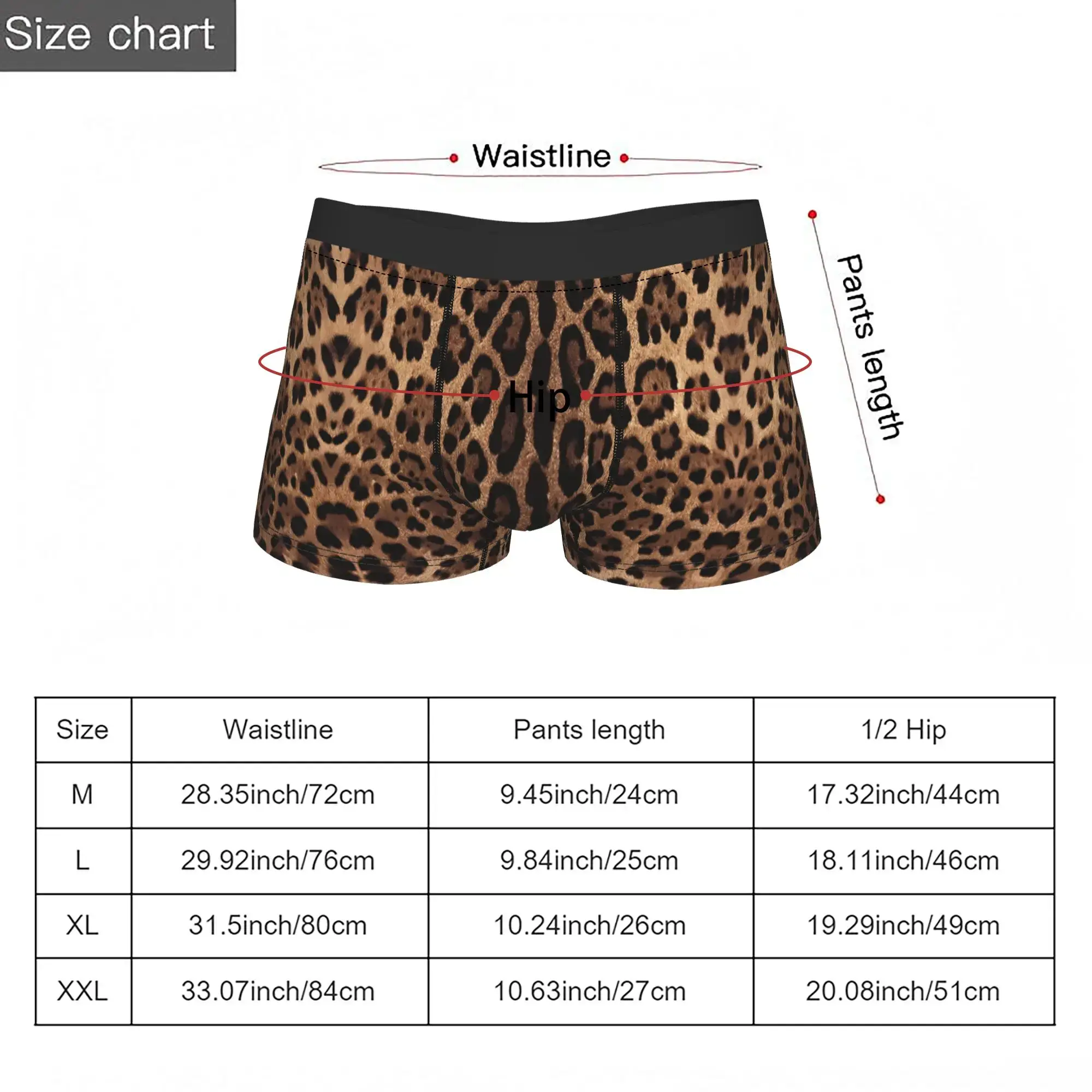 Leopard Print Skin Leopard Print Underpants Breathbale Panties Man Underwear Print Shorts Boxer Briefs