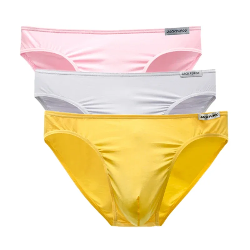 3PCS/Lot Men's Underwear Modal High Quality Soft Briefs Breathable Comfortable Youth Underpants Male Sexy U Bulge Pouch Panties