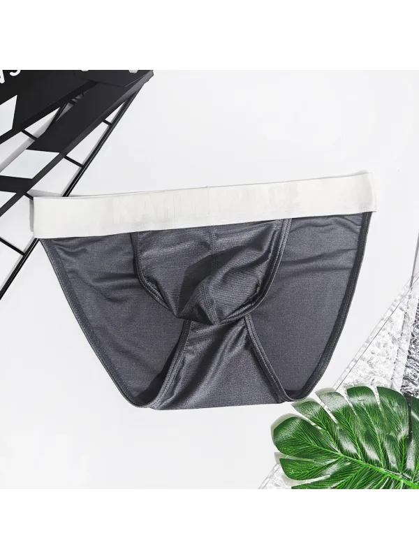 Men's Solid-Color Low-Waist Triangle Underwear Breathable Sexy Bottom Pants Trendy 1-Piece Set Mature Style Promotional Price