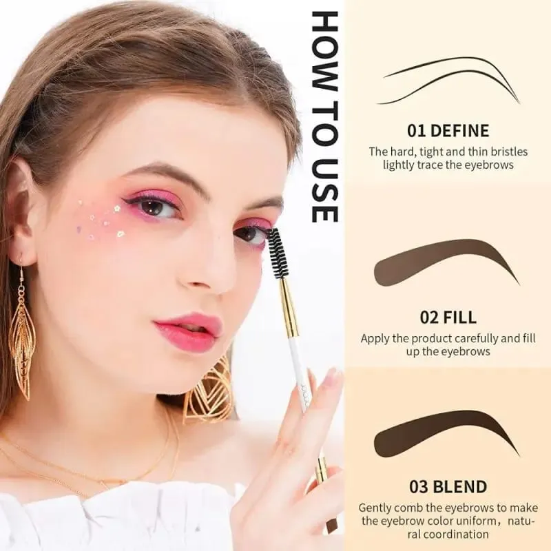 Docolor Kuas Alis + Sisir Alis Kuas Alis Kecantikan Kuas Makeup Profesional untuk Kuas Alis Mata Kuas Pencampur Mata