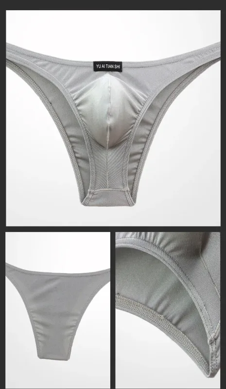 Sexy Underwear Men's Briefs Low Waist Nylon Jockstrap Mini Briefs Bikini Shorts Jockstrap Cueca Underpants Jockmail