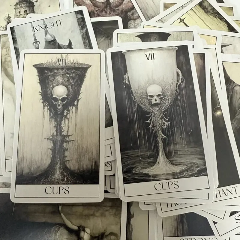 Gothic Horror Tarot Cards Wait 78 Tarot Επιτραπέζια παιχνίδια Αναψυχή Διασκέδαση Οικογενειακές συγκεντρώσεις Γοτθική γέφυρα Ταρώ