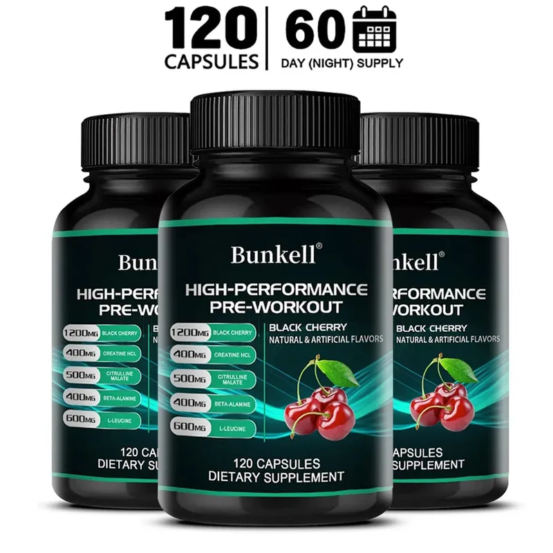 Bunkell Pre-Workout Supplement - Amino Acids Creatine HCI Citrulline Malate Beta-Alanine για βελτίωση της αθλητικής απόδοσης
