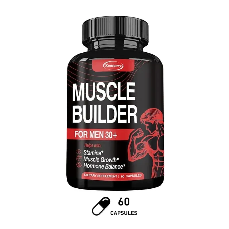 Muscle Builder férfiaknak 30 év felett – fokozza az izomerőt és az állóképességet, támogatja a hormonegyensúlyt