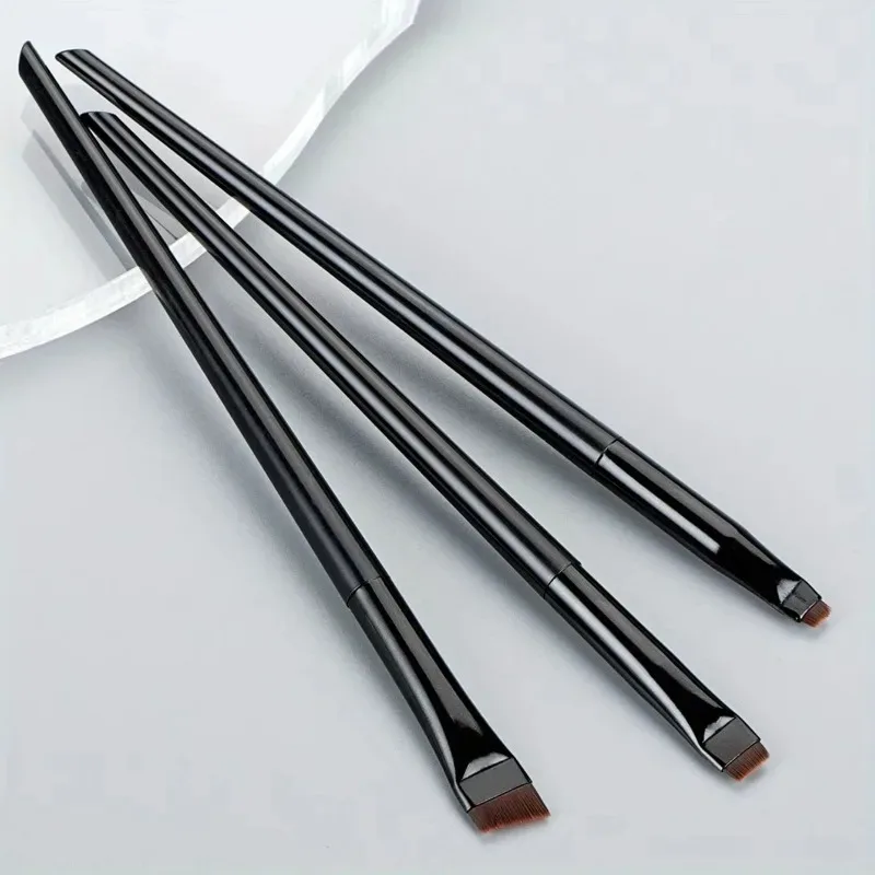 Set Kuas Eyeliner & Alis 3 Bagian - Ujung Sangat Halus & Datar untuk Kontrol Yang Tepat Aplikasi Riasan Presisi Berkualitas Tinggi