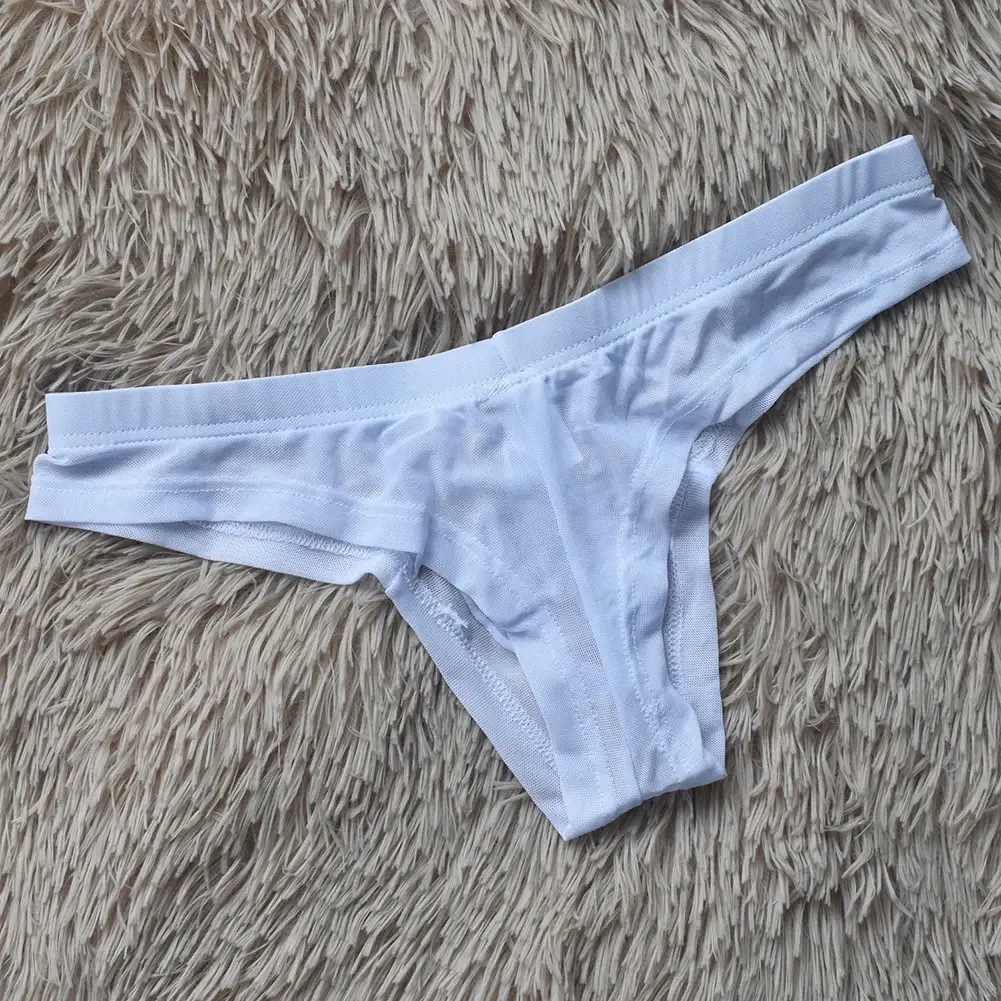 Men G Strings Transparent Mesh Low Waist Sissy Pouch Sexy Lingerie Ultra Hot Underwear For Man Japanese Thongs Men's Underpants