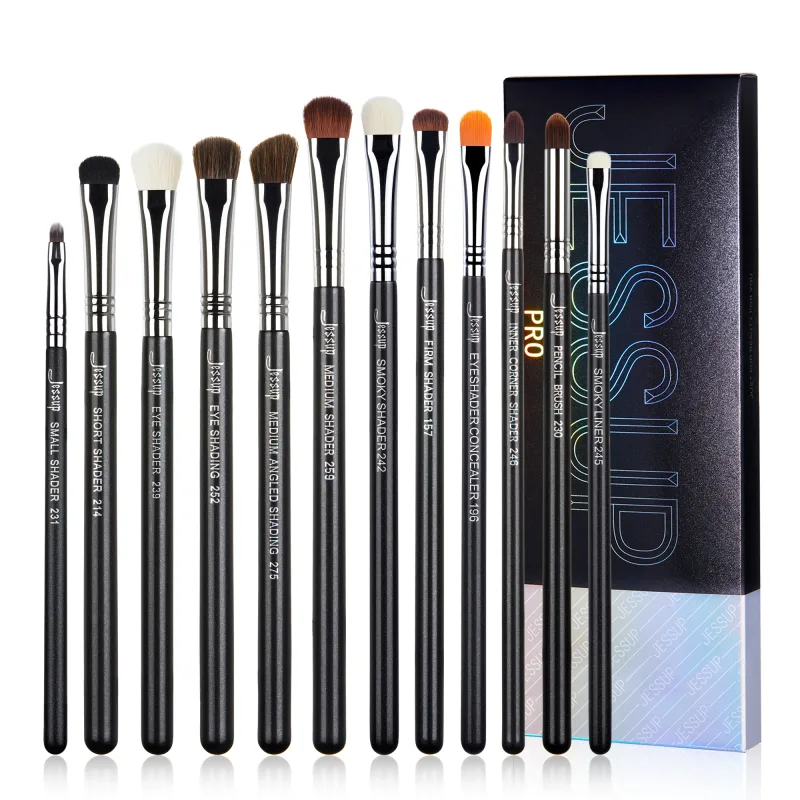 Jessup Eyebrow brushes set 3pcs Pro eyebrow brush synthetic brow sculpt/slim flat angled brows brush/precision definer T326