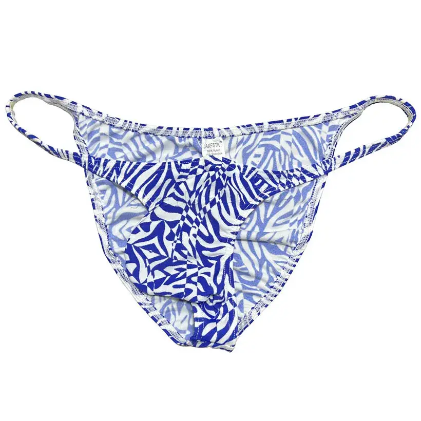Men's Cheeky Briefs Underwear Pouch Male Ruched Bikini Swimwear Sexy Underpants High Elasticity, Low Waist, Floral Print sexy