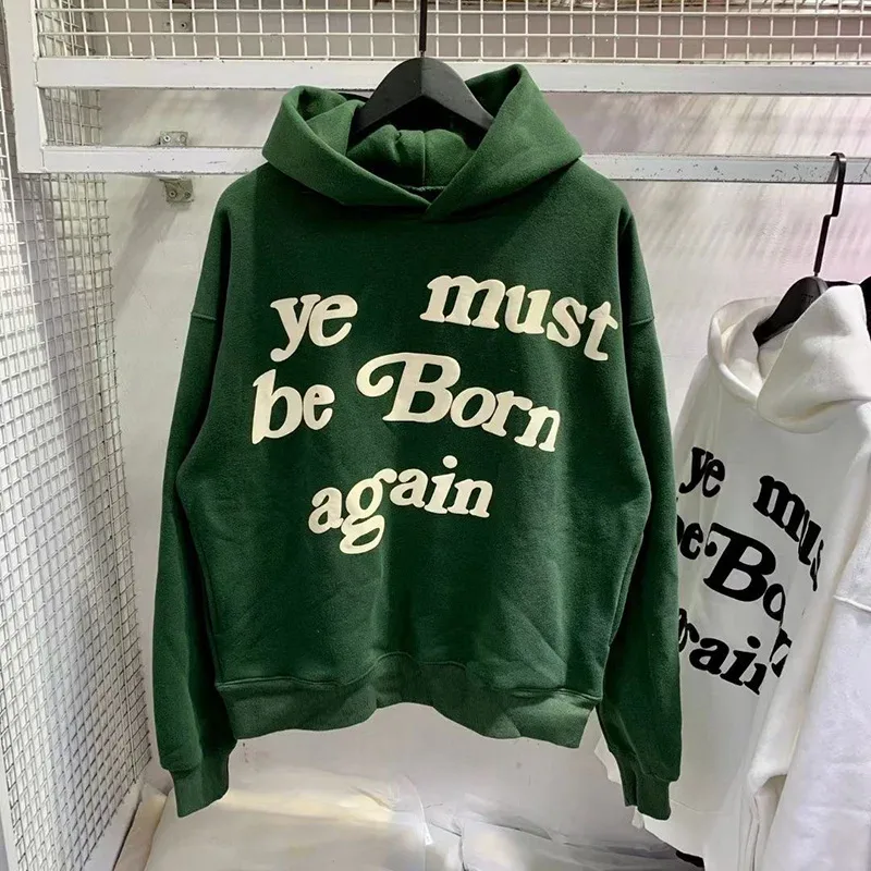 23FW Classic Foam Logo Ye Must Be Born Again Hoodie Heren Dames Beste kwaliteit Oversize Kanye West CPFM.XYZ Sweatshirts Veelkleurig