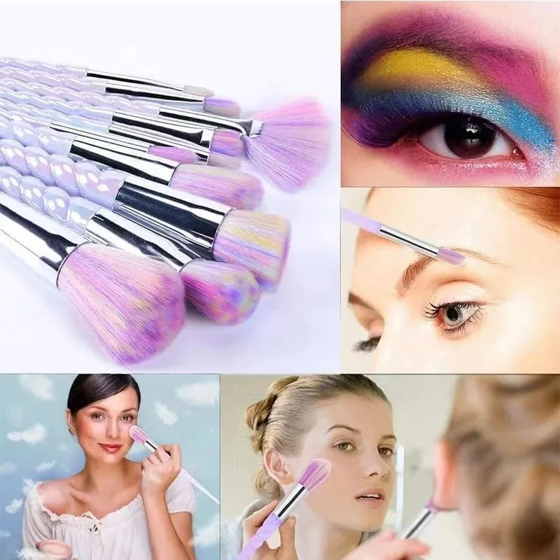 10pcs Makeup Brushes Set Soft Hair Foundation Brush Powder Blush Contour Eyeshadow Eyeshadow Women Cosmetic Blending Make Up Tools — image 3