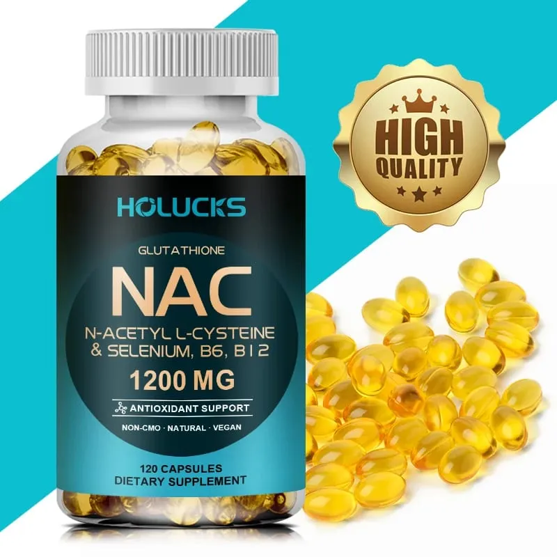 Viên nang NAC 1200mg - Hỗ trợ sức khỏe làn da Năng lượng tế bào Giải độc chống oxy hóa Tăng cường khả năng miễn dịch Cải thiện tiêu hóa