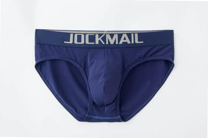Men Underwear Brief Sexy Low-rise Striped Bikini Athletic Supporters Underpants Sleepwear Nylon Quick Dry Breathable