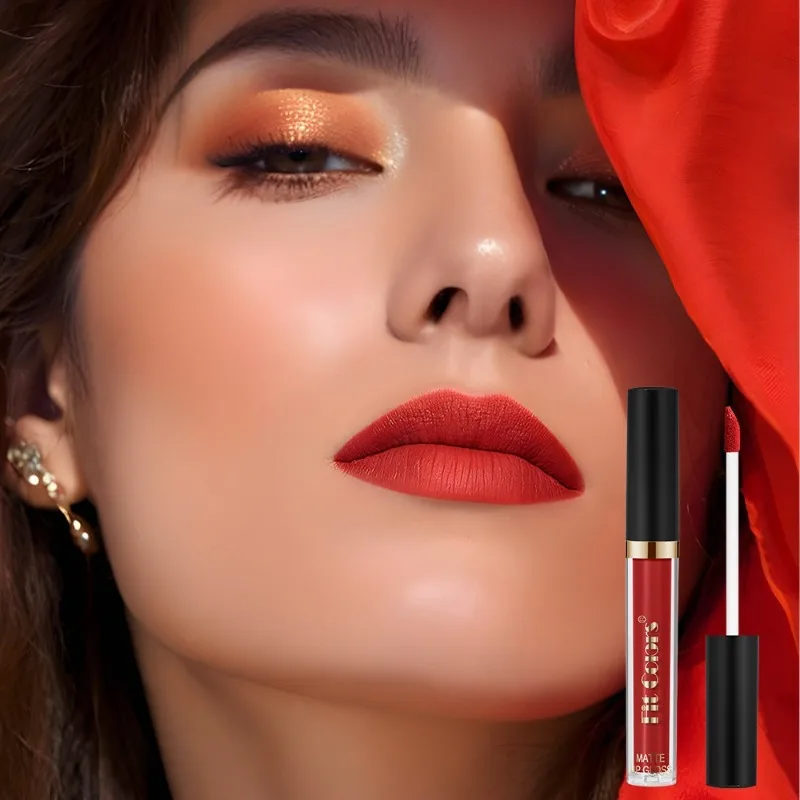 Fit Colors Long-lasting Matte Lipstick Non Stick Moisturizing Lip Gloss Waterproof Makeup Lip Glaze Sexy Purple Red Lipsticks